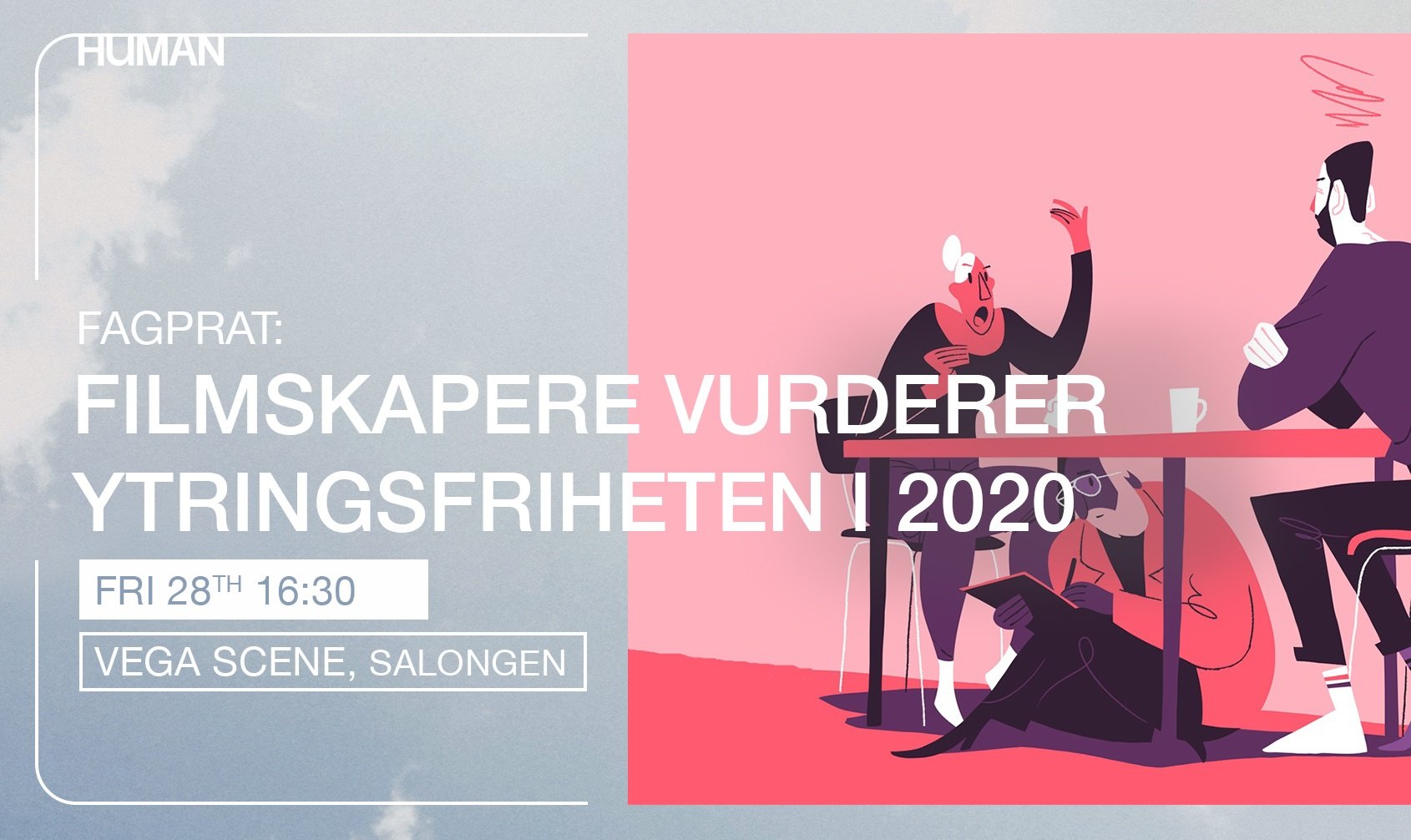 Filmskapere vurderer ytringsfriheten - illustrasjon av Jon Arne Berg